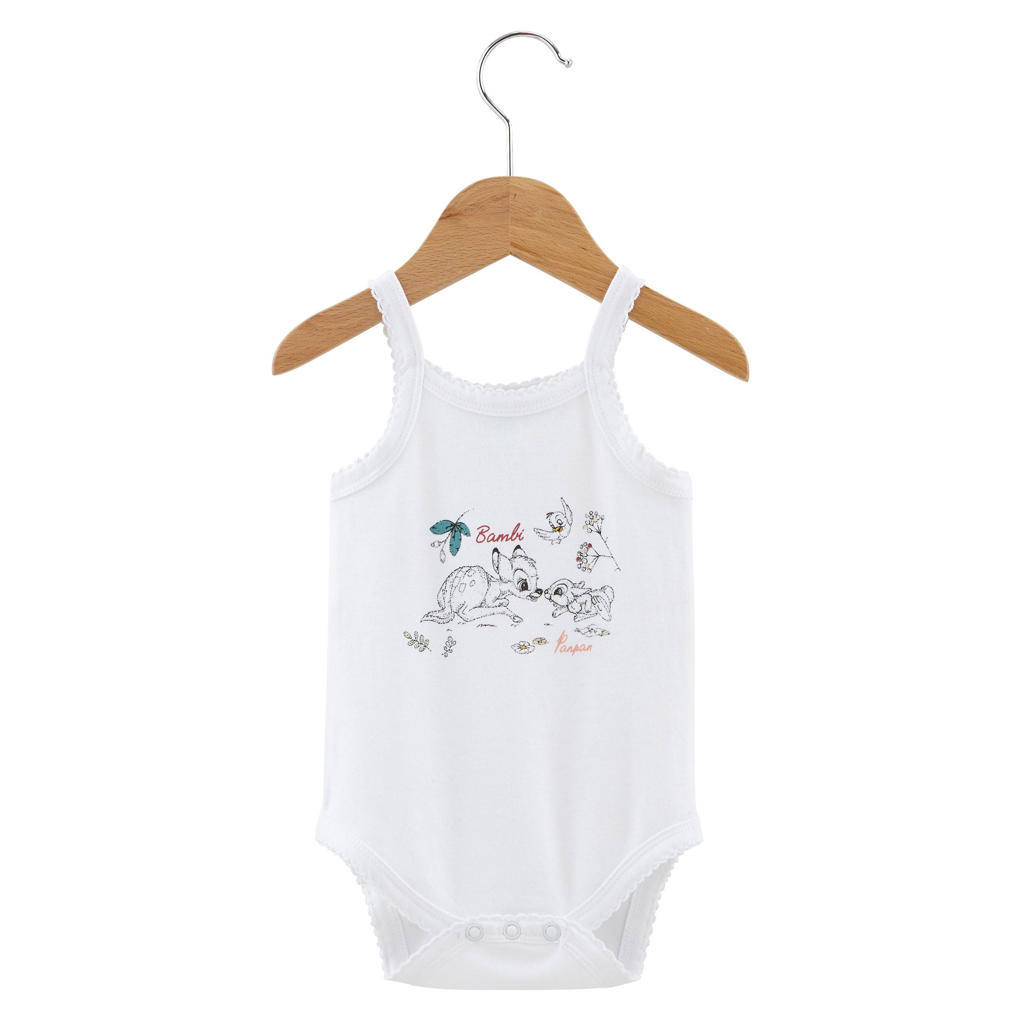 Lot de 2 bodies bretelles Bébé Fille Bambi Panpan 6 mois de Disney Baby