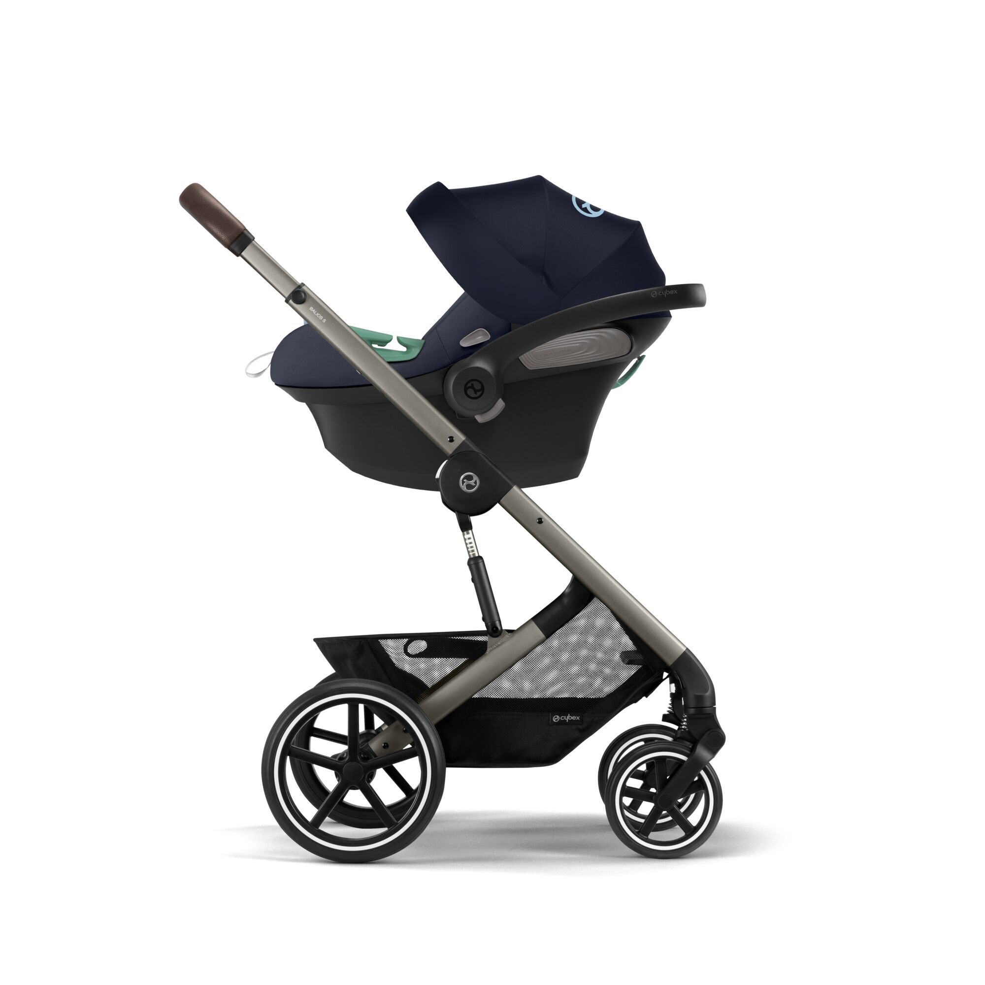 Poussette Balios S Lux Châssis Silver Ocean Blue de CYBEX Poussettes