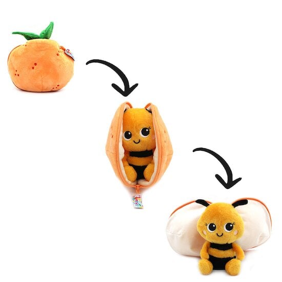 Flipetz Peluche 2 en 1 - Abeille & Mandarine   de Les Déglingos