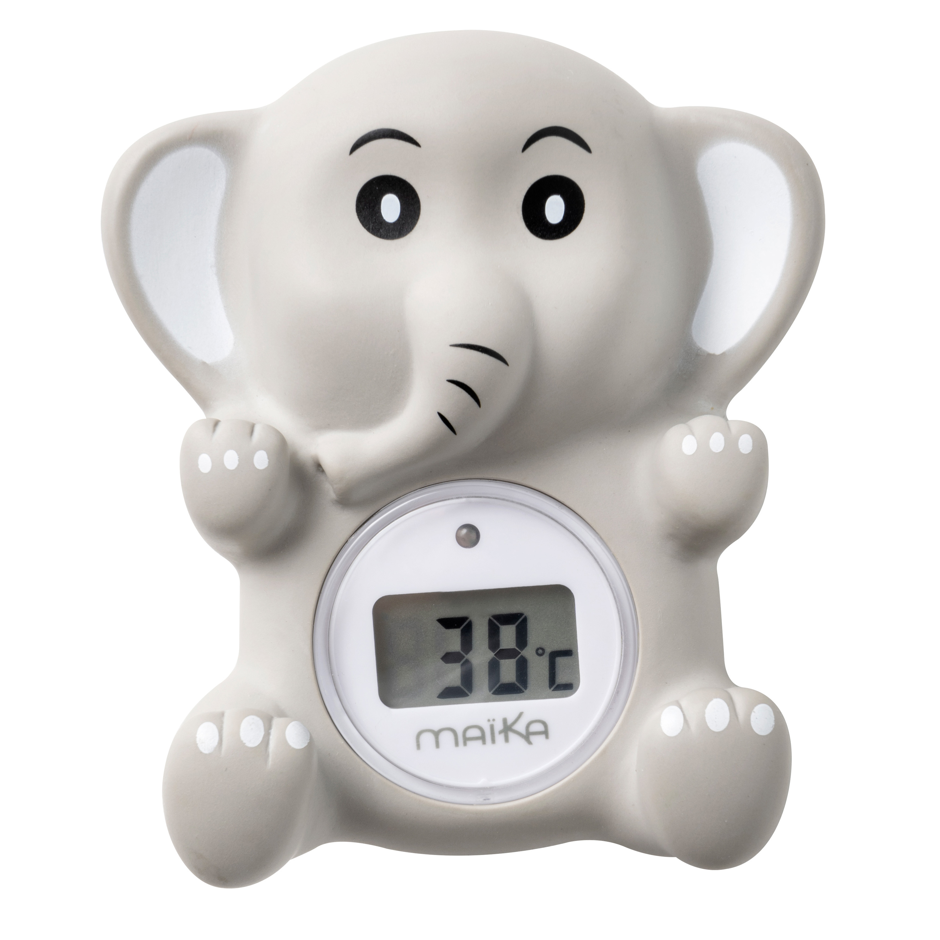 MonMobilierDesign Baignoire bébé thermomètre Blanc Elephant 86 cm