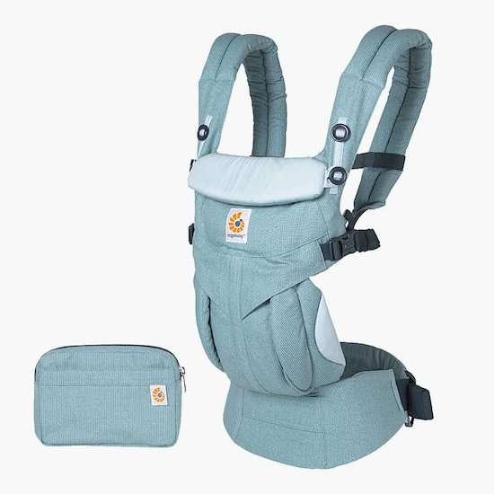 Porte Bebe Omni 360 Bleu Ciel Rayures De Ergobaby Porte Bebe Ventral Aubert