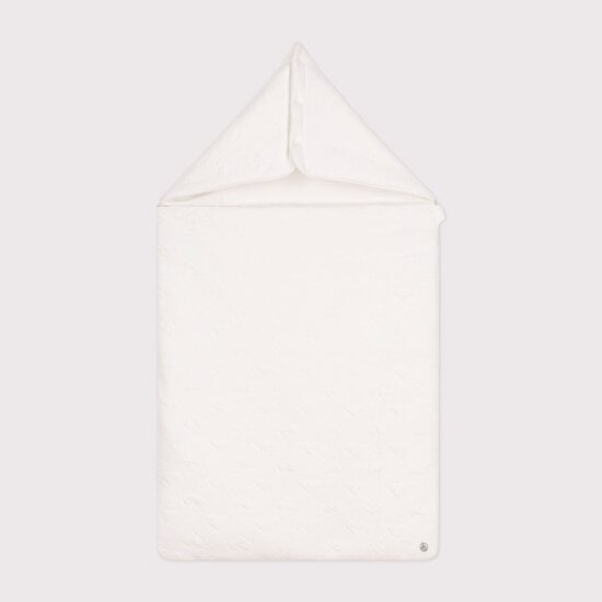 Nid d'ange en tubique blanc marshmallow  de Petit Bateau