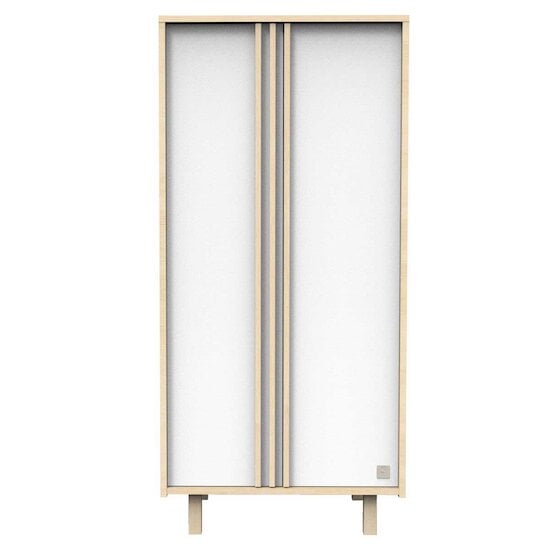 Nature Armoire 2 Portes Chêne Velours - blanc  de Sauthon Baby's Sweet Home