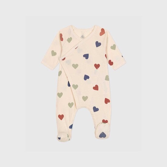 Pyjama en coton Cœurs 12 mois de Petit Bateau