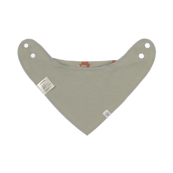 Set de 2 bavoirs bandana en éponge, beige/blanc