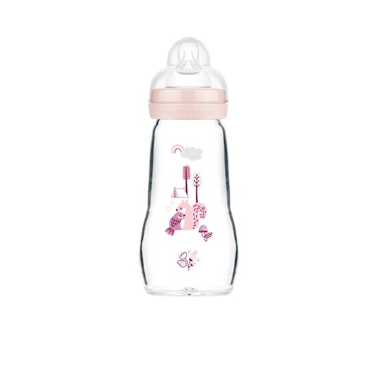 Biberon en verre Rose 260 ml de Mam