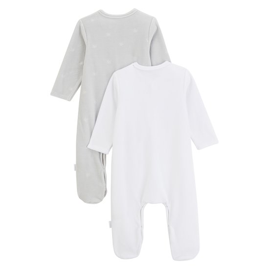 Pyjama bébé garçon bleu/blanc 1 coton 3 mois TEX BABY : le lot de 2 pyjamas  à Prix Carrefour