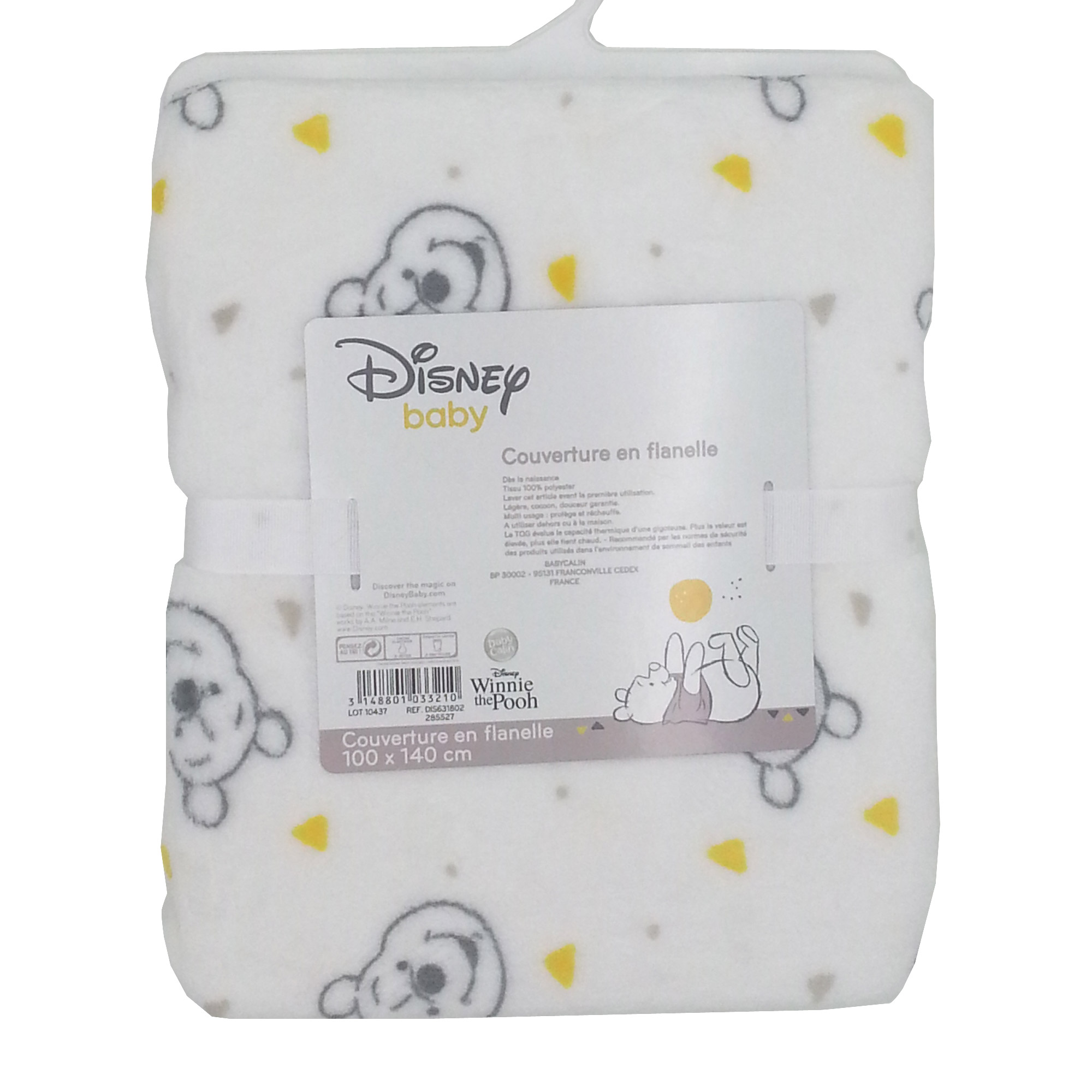 Winnie Let S Party Couverture Flanelle Blanc 100 X 140 Cm De Disney Baby Couvertures Aubert