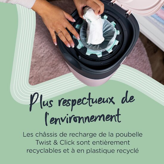 TOMMEE TIPPEE - Tommee tippee - recharges poubelles twist & click x18 -  compatibles avec bac tec