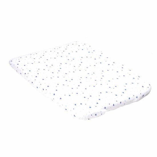 Housse Matelas à Langer Cœur Bleu  de Kuli-Muli