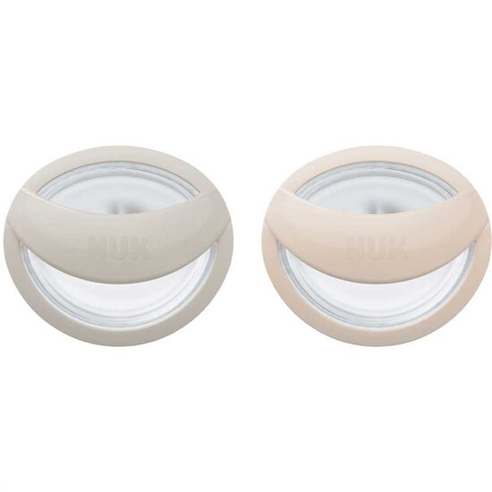 Lot de 2 Sucettes en silicone Mommy Fell Gris/beige 0-9 mois de Nuk