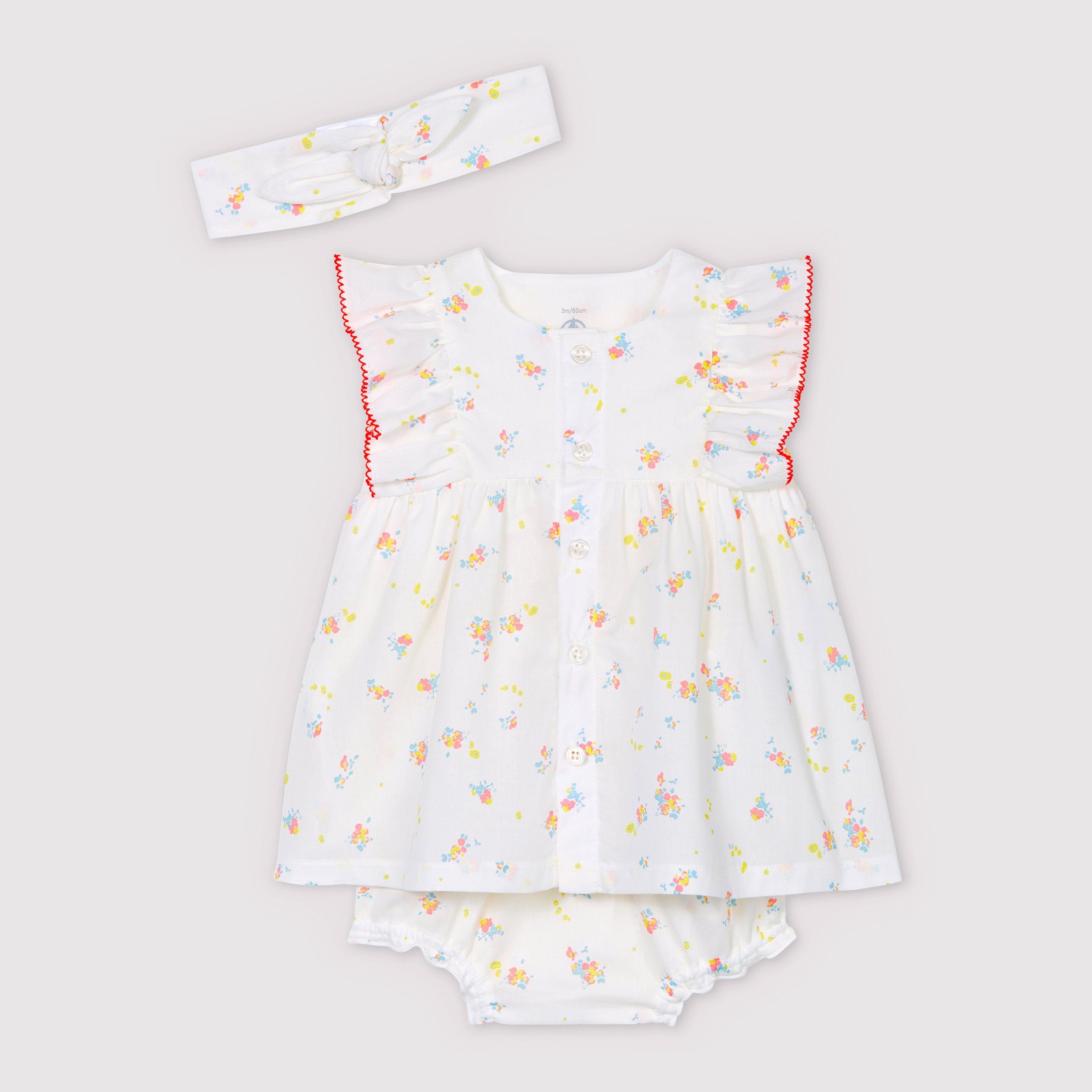 Robe Sans Manches Avec Bloomer Et Bandeau Bebe Fille En Popeline De Coton Biologique Blanc Marshmallow Blanc Multico 3 Mois De Petit Bateau Robes Jupes Fille Aubert