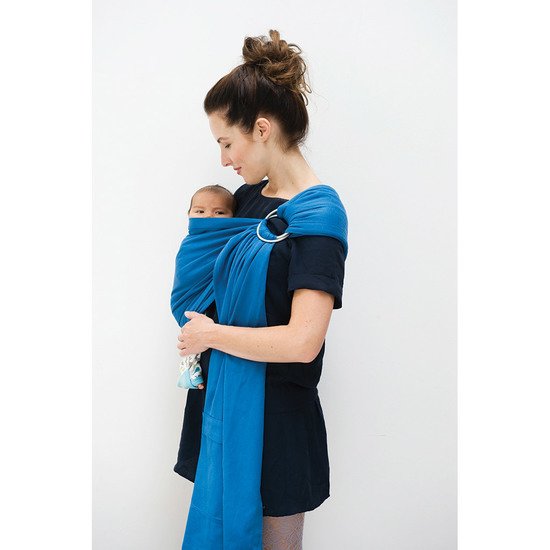 Porte Bebe Sling Campanula Blue De Babylonia Echarpes De Portage Aubert