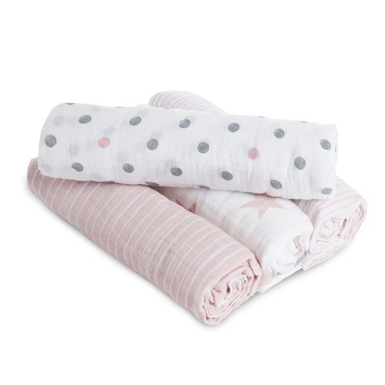 Aden Fille 112 Cm X 112 Cm 4 Maxi Langes Pour Bebe En Mousseline 100 Coton Garcon Imprime Winnie Pack De 4 Anais Essentials Langes Ultradoux Et Legers Multi Usages Friends Bebe