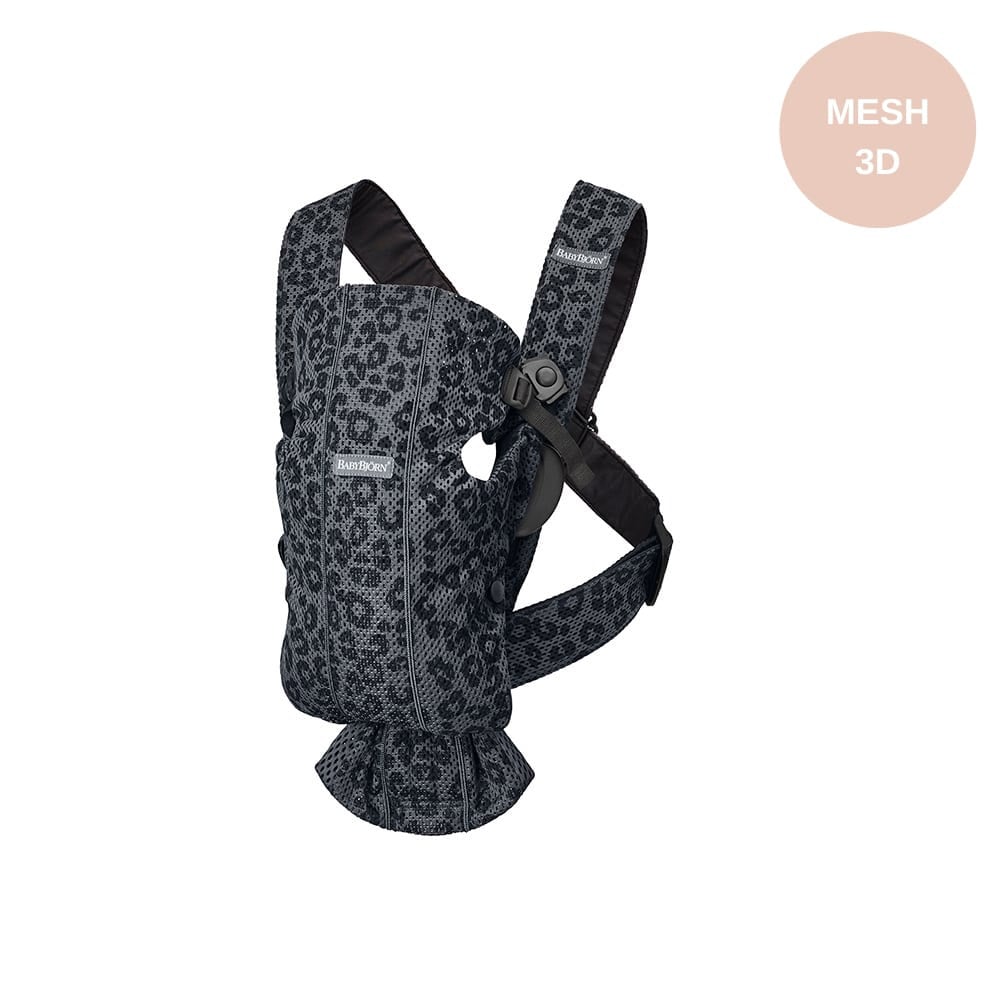 Porte Bebe Mini Anthracite Leopard Mesh 3d De Babybjorn Porte Bebe Ventral Aubert