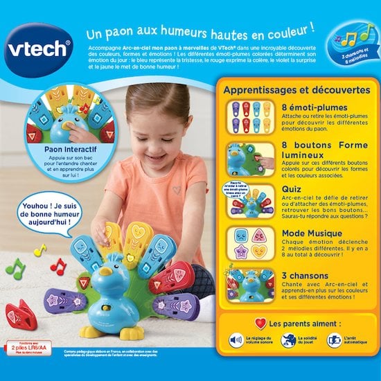 Arc En Ciel Mon Paon A Merveilles De Vtech Autres Jouets D Eveil Aubert