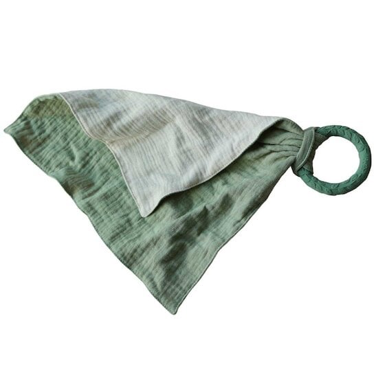 Anneau de dentition doudou Mousseline Green  de Jollein