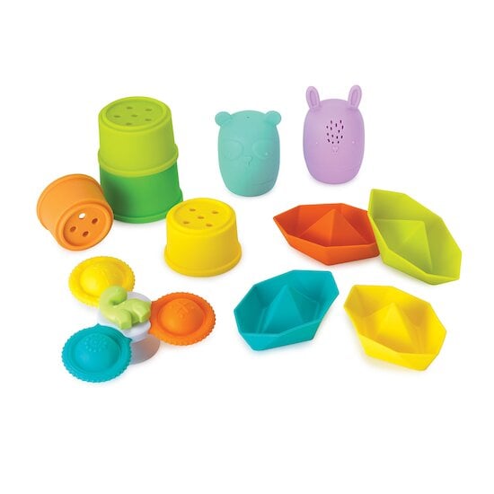 Coffret de bain en silicone 11 pièces   de Infantino