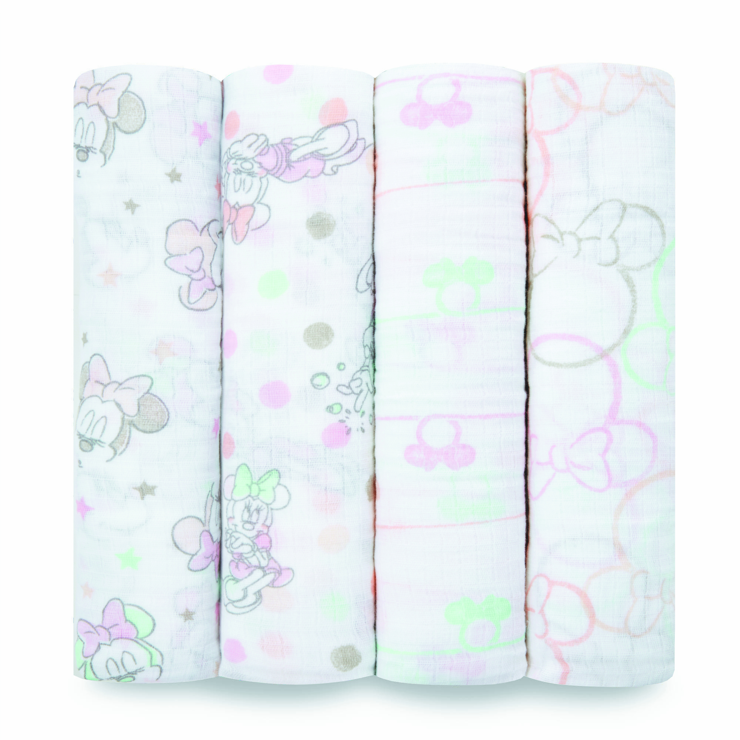 Lot De 4 Langes 112x112 Minnie Bubble De Aden Anais Essentials Langes Aubert