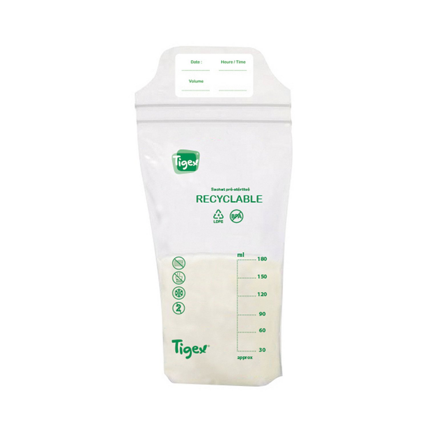 25 sachets de conservation lait maternel de Nuk, Pots de