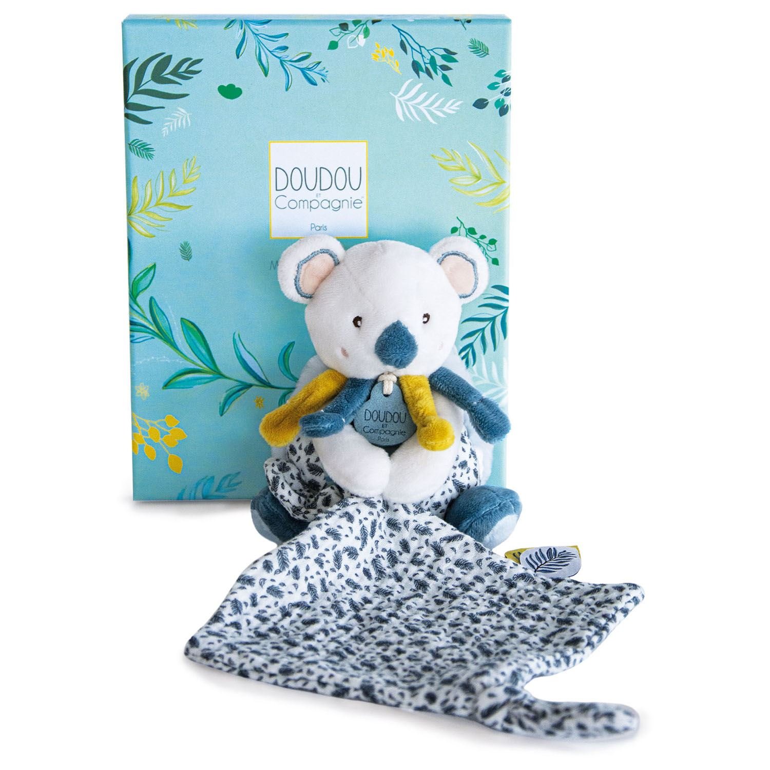 Yoca Le Koala Doudou Blanc/bleu de Doudou et Compagnie, Doudous : Aubert
