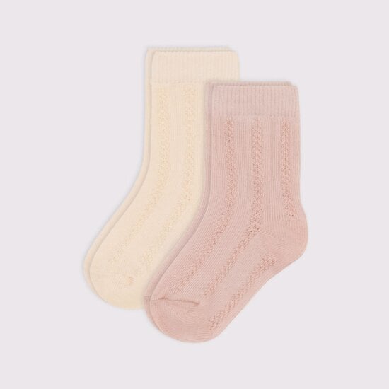 Lot 2 paires de chaussettes en jersey de coton Rosewood  de Petit Bateau