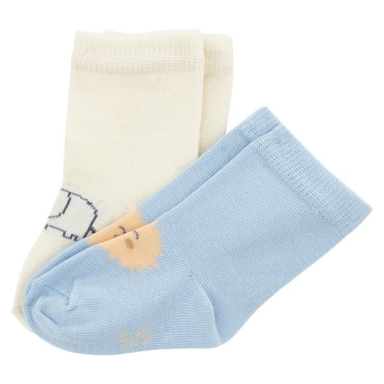 Sweet Summer Lot de 2 chaussettes bleu/blanc 17/18 de P'tit bisou