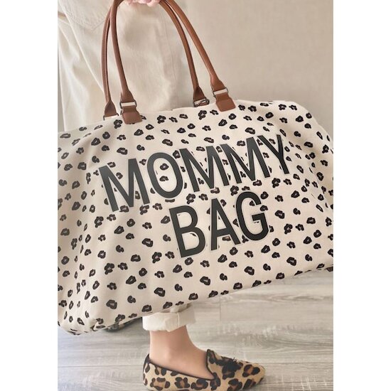 Sac à langer Mommy Bag écru imprimé léopard CHILDHOME
