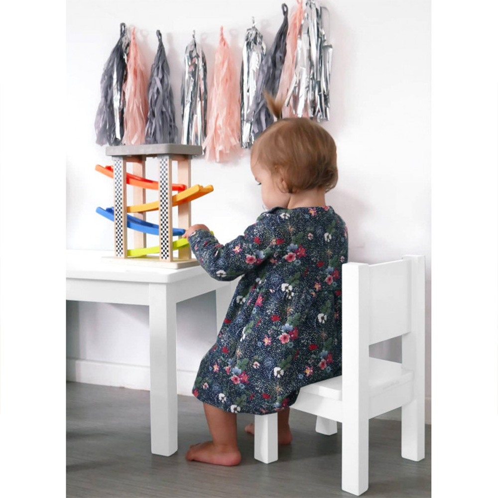 Ma première table basse petit enfant bois massif blanc bebe Montessori