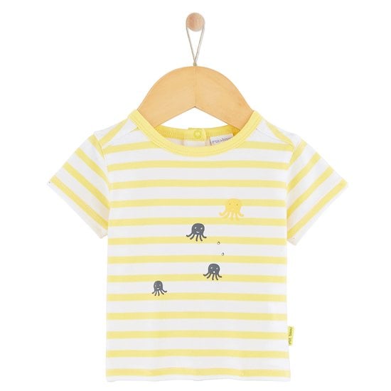 Ensemble t-shirt + short Trop Chou Jaune/Gris  de P'tit bisou