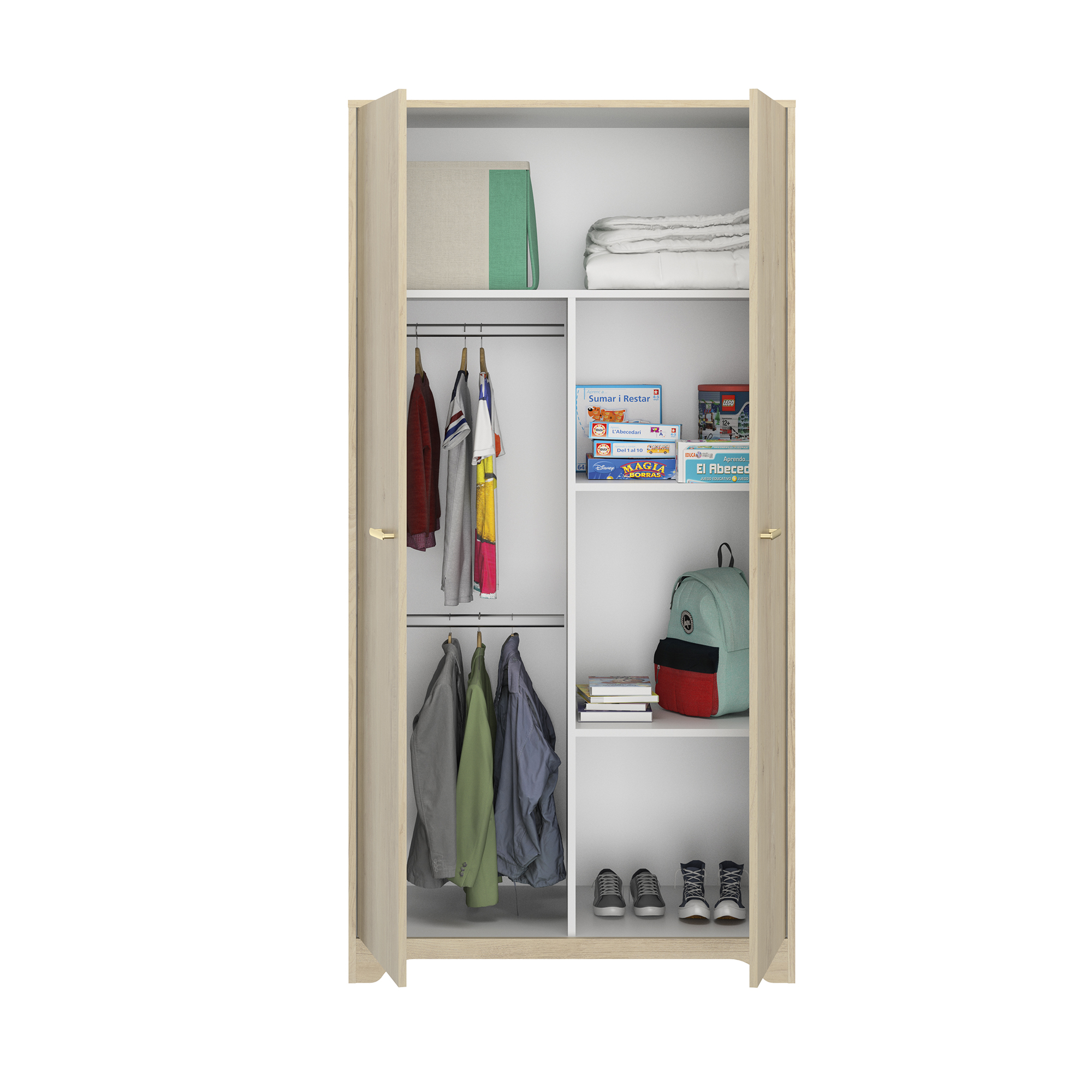 Elea Armoire 2 portes Beige de Galipette, Armoires 2 portes Aubert