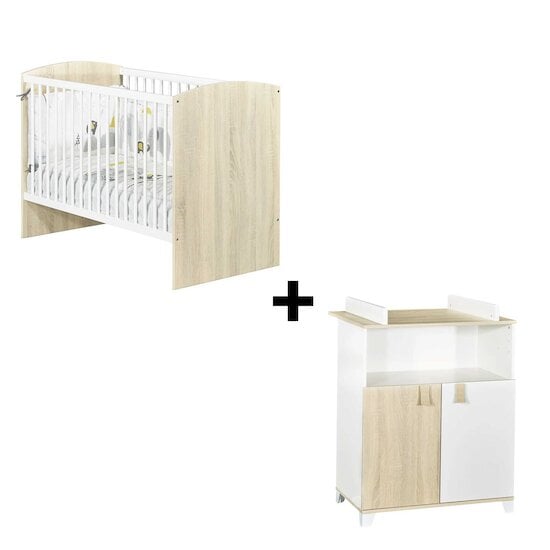 Chambre Paulin Duo : Lit 60 x 120 cm + Commode   de Sauthon Baby's Sweet Home