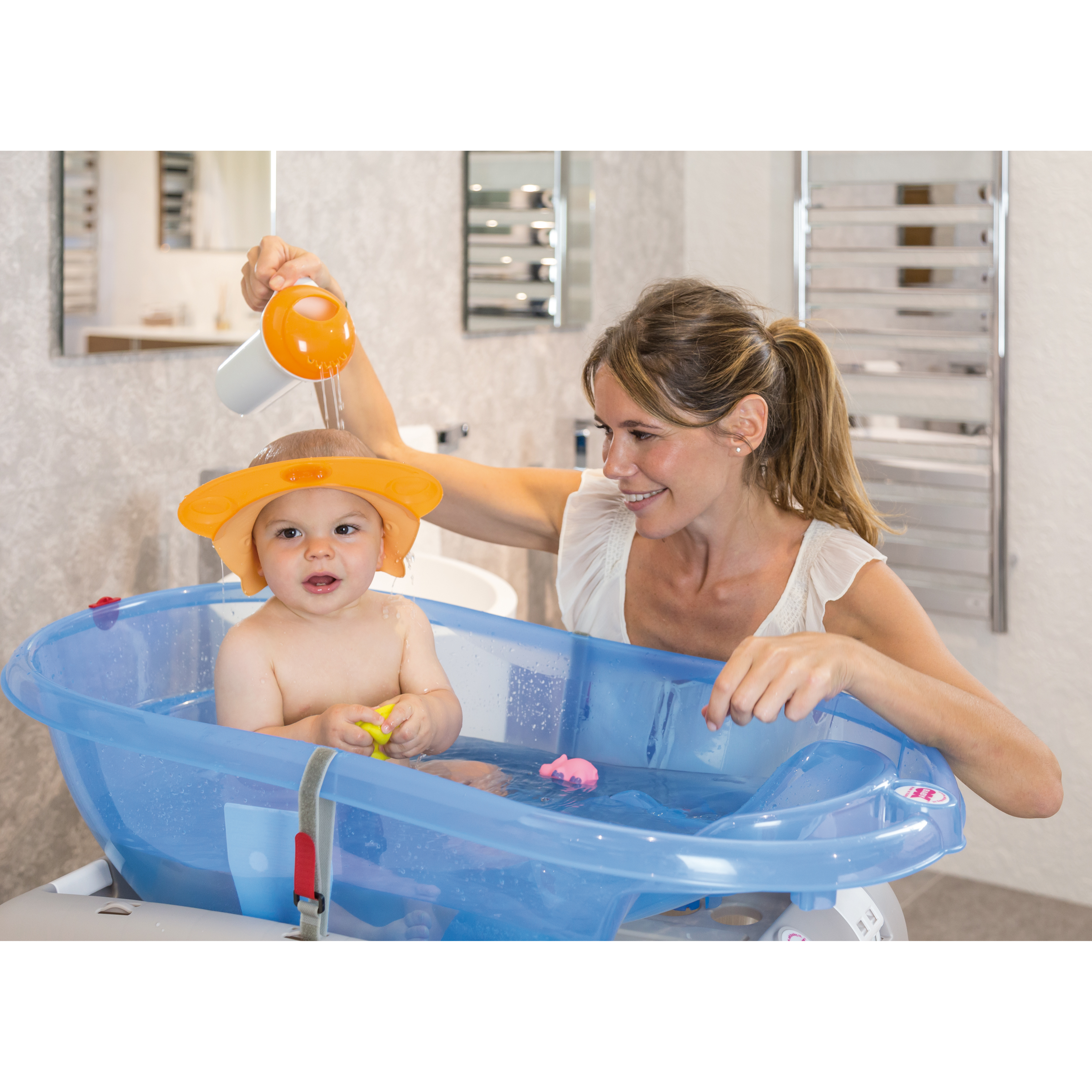 Visiere De Bain Hippo Vert De Ok Baby Accessoires De Bain Aubert