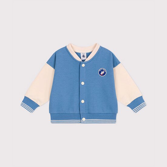 Veste teddy en coton colorblock   de Petit Bateau