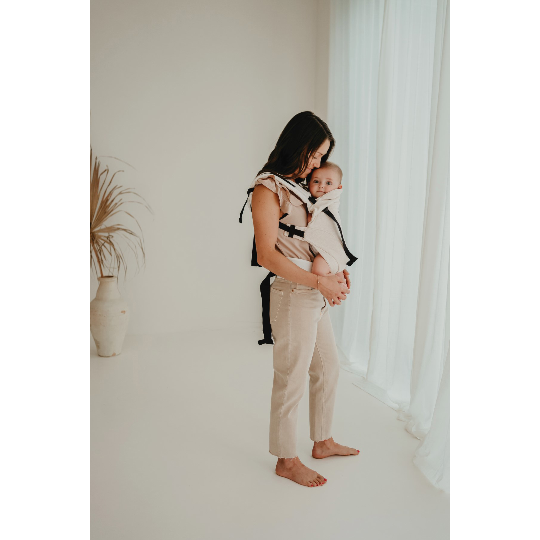 Porte-bébé ergonomique évolutif matière écharpe de portage tricot