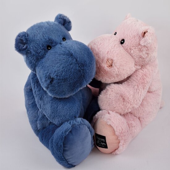 Histoire d'ours - Ours en Peluche Bleu Jean - 35 cm