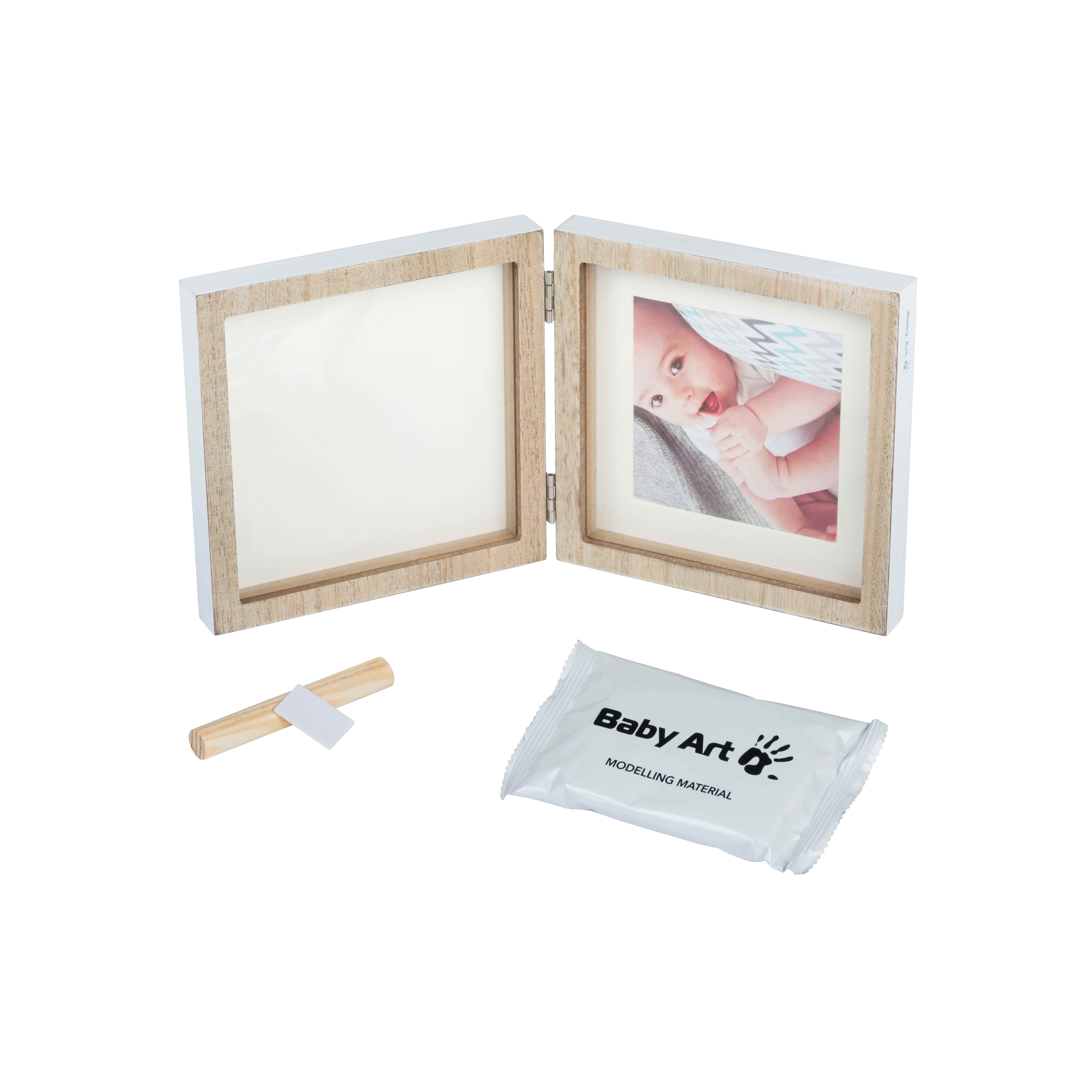Baby Art Cadre photo avec empreinte en plâtre Pure Frame Wood