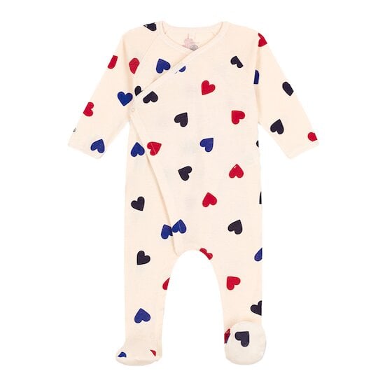 Pyjama cœur bébé en coton Avalanche/multico 12 mois de Petit Bateau