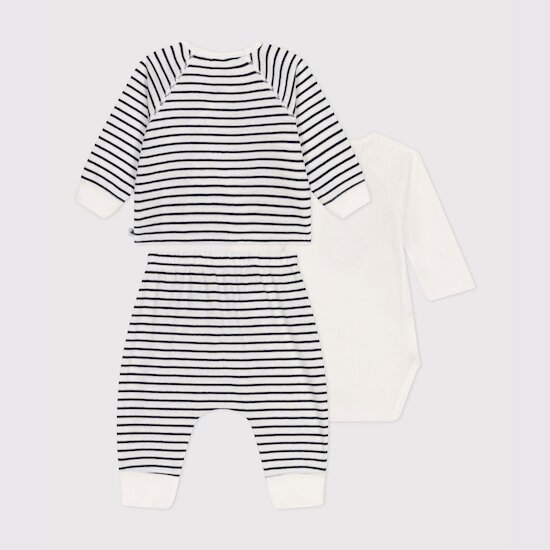 Ensemble 3 pièces en coton Rayures  de Petit Bateau