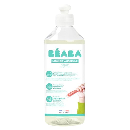 Liquide Vaisselle Sans Parfum Vert 500 Ml De Beaba Fabrique En France Aubert
