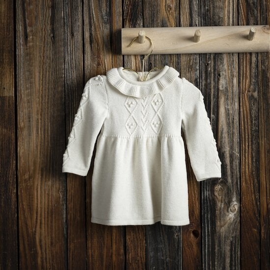 Robe en tricot manches longues Beige  de P'tit bisou