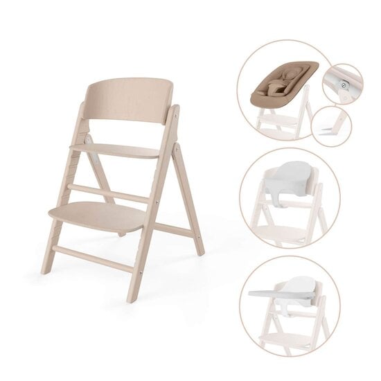 Chaise haute Click & Fold pack 4en1 All natural  de CYBEX