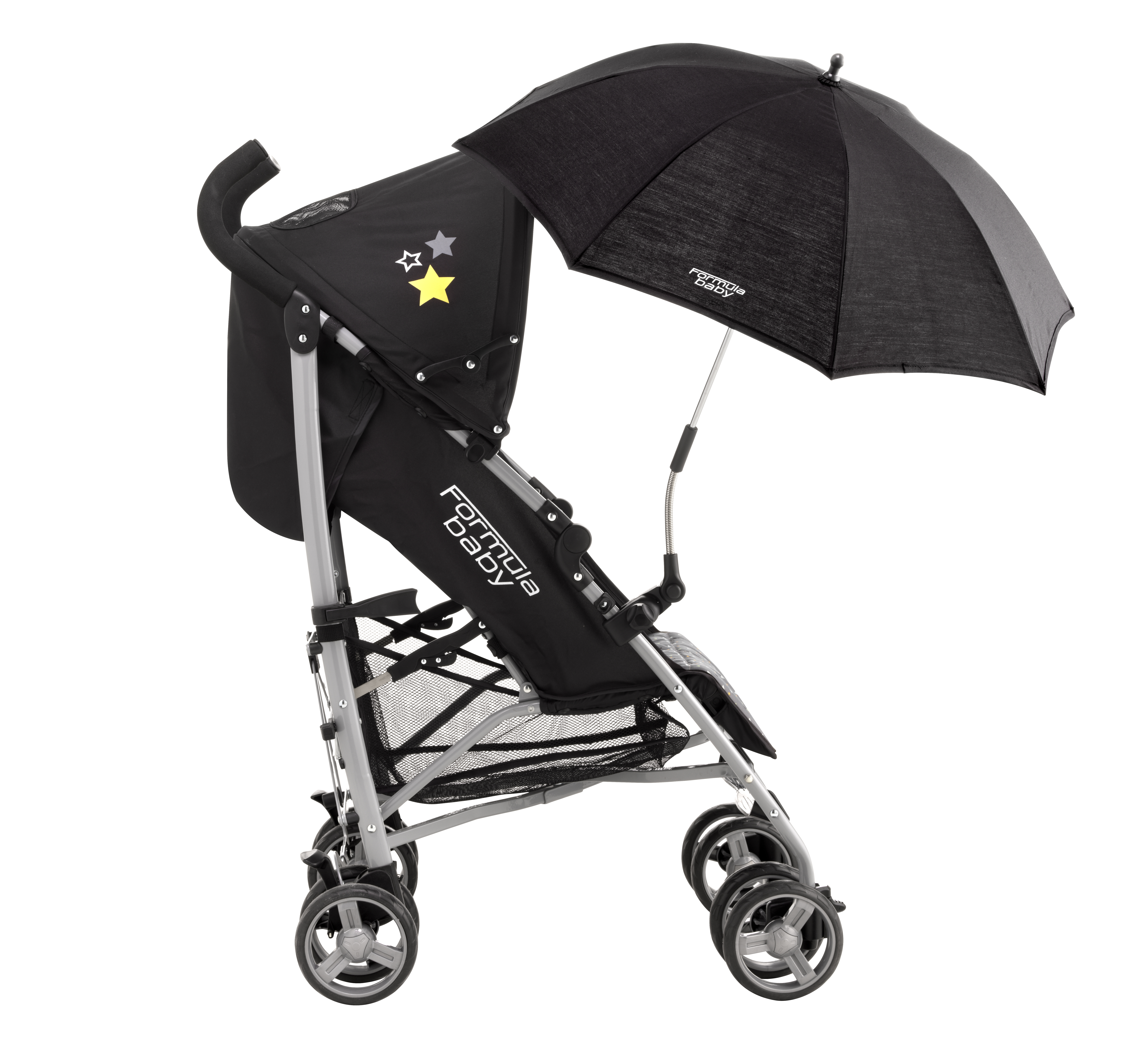 Ombrelle noire pour poussette - 9,5x12x82,5cm TEX BABY : l'ombrelle pour  poussette à Prix Carrefour