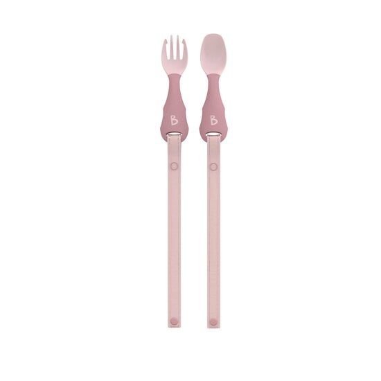 Set de Couverts attachables Handi Cutlery Blush uni  de Bibado