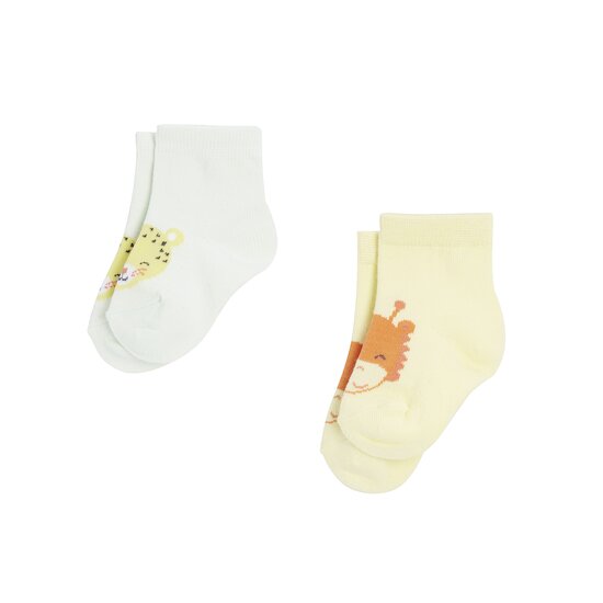 Travel With Love Lot de 2 paires de chaussettes Vert et jaune  de P'tit bisou