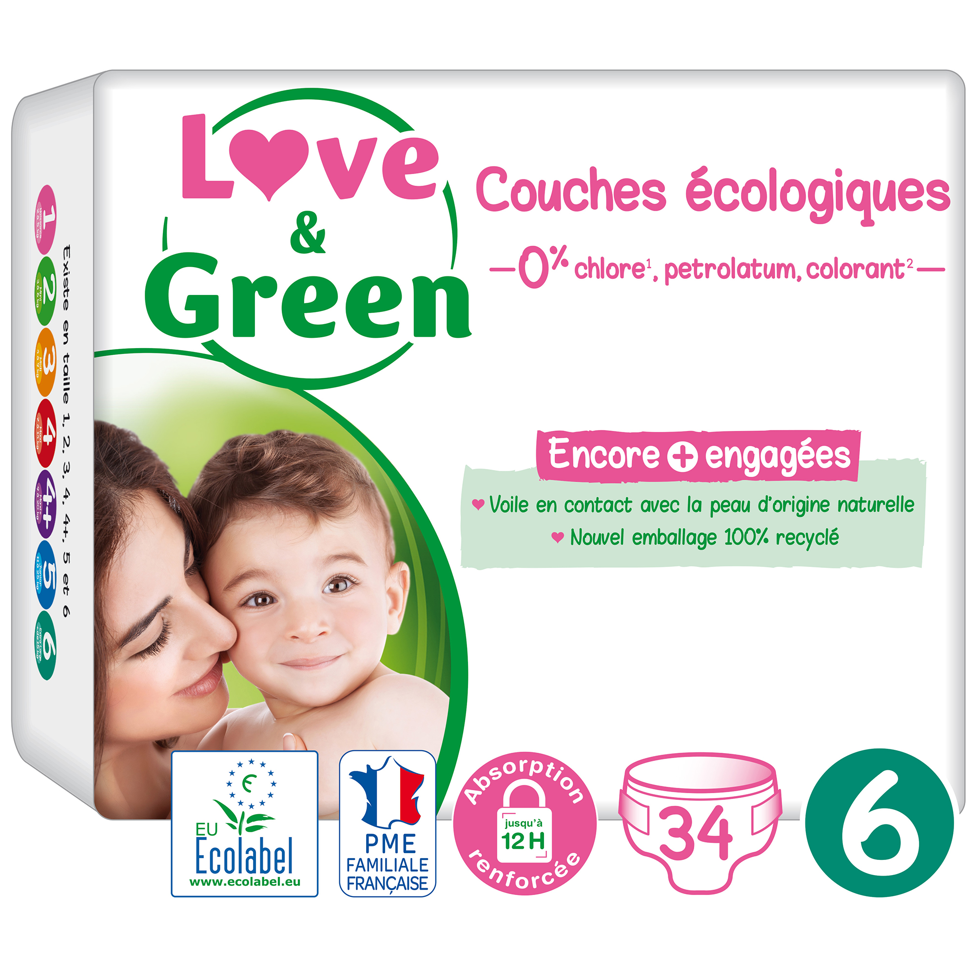 Love&Green Pure Nature - Couches Écologiques Non Blanchies