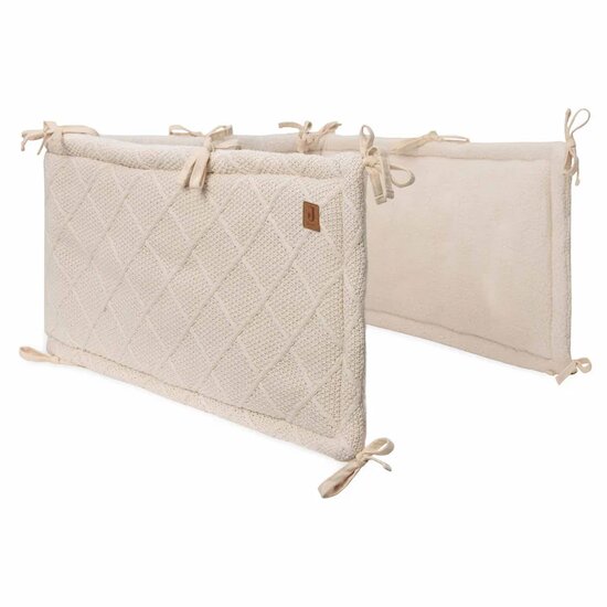 Tour de lit / parc Check Knit Oatmeal 180 x 30 cm de Jollein