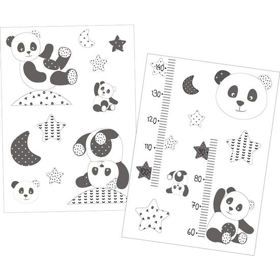 Chao Chao Stickers Muraux Panda Etoiles De Sauthon Baby Deco Stickers Et Transferts Aubert