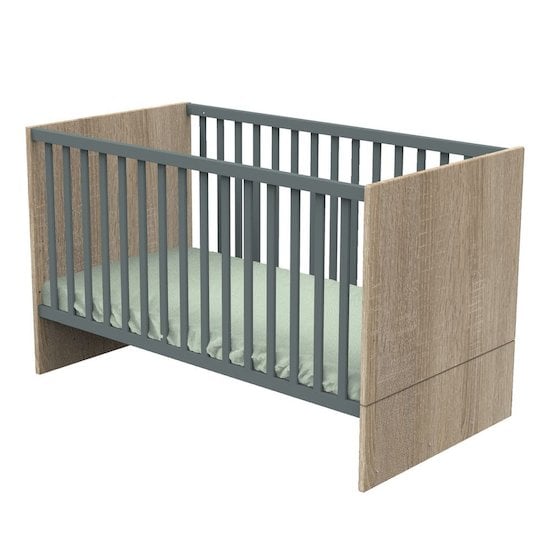 Nova new Little Big Bed 70x140 Gris volcan  de Sauthon Baby's Sweet Home