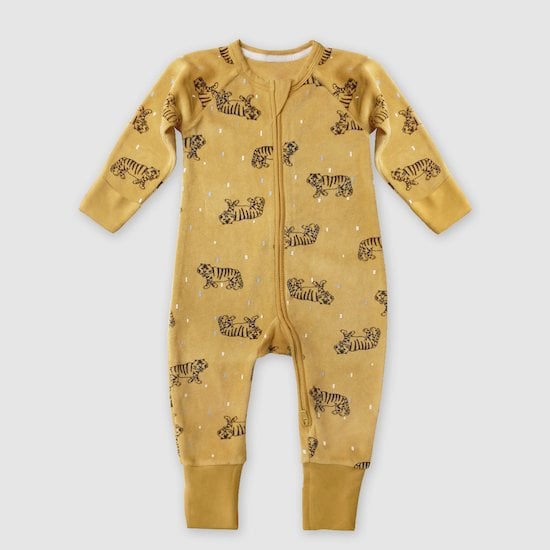 Pyjama Zippé Velours Tigre 3 mois de DIM Baby